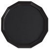 Service Ideas Paneled Tray with Removable Insert, 12 diameter, Stainless Steel, Black Onyx TRPN1412RIBSBX